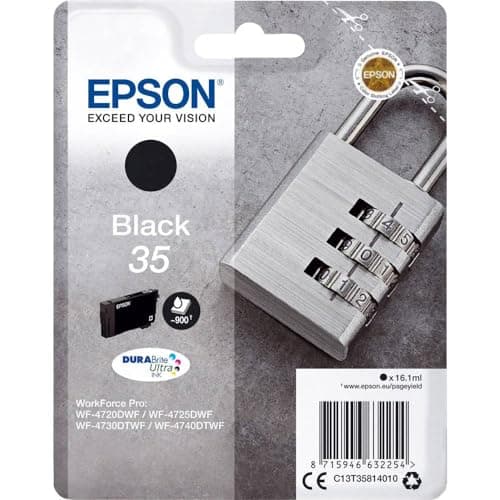 Image of Epson 35 Black Padlock Genuine Ink, Claria Photo HD Ink Cartridge