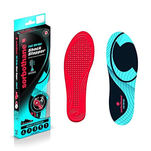 Image of Sorbothane Full Strike Insoles, Lightweight, Shock Absorbing, and Flexible Insoles for Ideal Comfort and Performance, Suitable for All Sporting Footwear, Prevents Injuries, Knee Pain, and Shin Splints