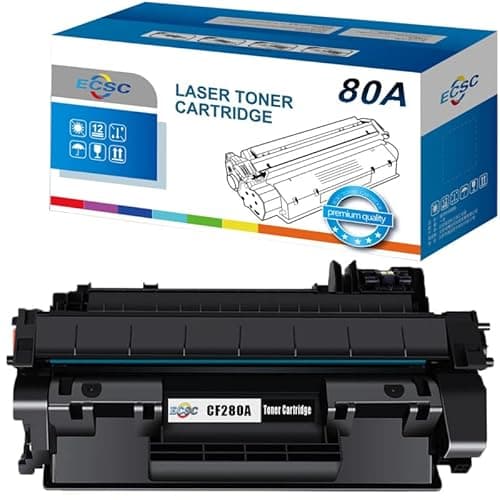 Image of ECSC Toner Cartridge CF280A For Printer, Compatible With HP LaserJet Pro 400 M401a 400 M401d 400 M401dn 400 M401dne 400 M401dw 400 M401n (Black, 1-Pack)