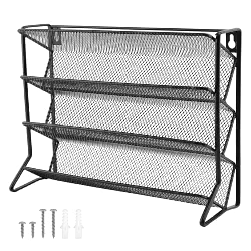 Image of 4-Layer Spice Rack Organiser, Freestanding Metal Spice Storage Shelf, Tidy Condiment Holder for Kitchen, Countertop, Cupboard, Pantry, or Hanging On Cabinet Doors Or Walls(Black)