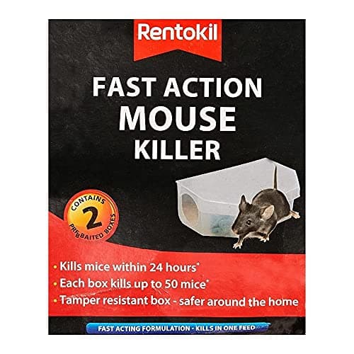 Image of Rentokil Fast Action Mouse Killer single box containing 2 units, Multi-Color