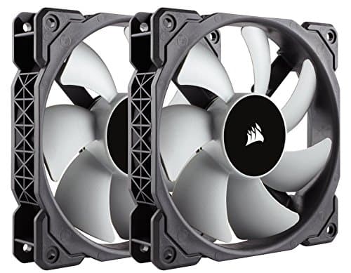 Image of Corsair CO-9050039-WW ML Series ML120 Low Noise High Pressure Premium Magnetic Levitation Fan - Black/Grey, 120 mm (Pack of 2)