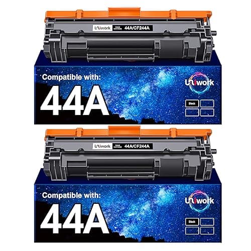Image of Uniwork Toner Cartridge Replacement for HP CF244A 44A Compatible with Laserjet Pro M15w M15a MFP M28w M28a (Black, 2-Pack)