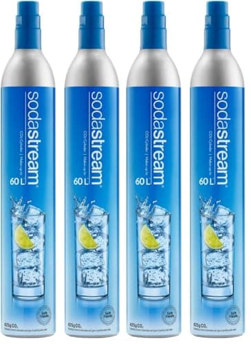 Image of SodaStream 2 x Blue Screw-in Spare CO2 Cylinder Value Pack Refill for Genesis, Jet, and Spirit Sparkling Water Maker (Pack of 2)