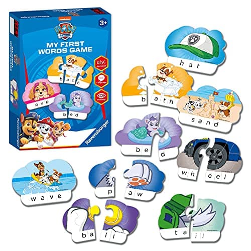Image of Ravensburger Paw Patrol My First Word Educational Game for Kids Age 4 Years Up - Ideal for Early Learning, Alphabet, Reading and Spelling