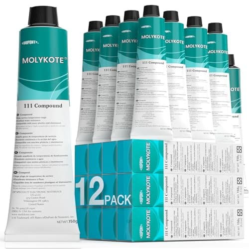 Image of 12pcs Molykote 111 Compound Valve Lubricant and Sealant 150g 5.3oz, Silicone Grease for for Repair and Protection of Water Pipes, Ships, Electronic Equipment, Water Resistant, Low Volatility