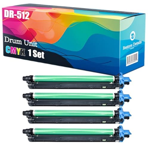 Image of High Yield DR-512 DR-512K A2XN0RD DR-512C A2XN0TD Drum Unit Compatible for Konica Minolta Bizhub C224 C224e C284 C284e C364 C364e C454 C454e Printer, Unleash High-Definition Printing (Multicolour)