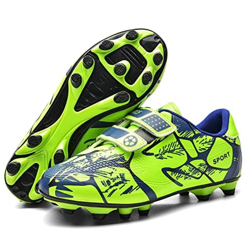 Image of Boys Football Boots Kids Girls FG/AG Soccer Athletics Sport Shoes Training Running Teenager Indoor Outdoor Football Sneakers for Unisex Green