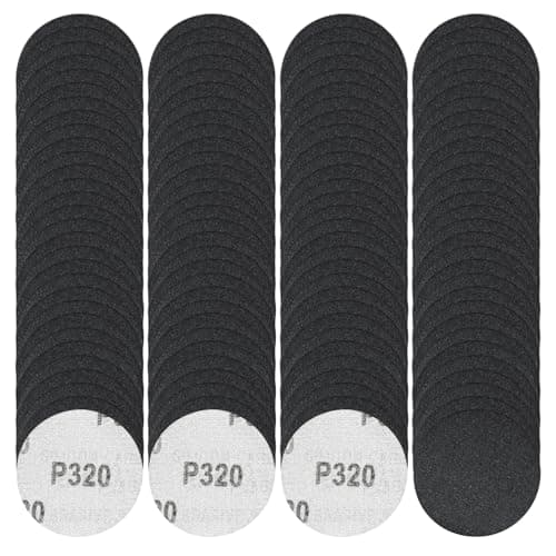 Image of FEIHU 50mm Sanding Disc 320 Grit .50mm Hook and Loop Discs, 2 inch Sanding Pads for most turning tools (120 PCS)