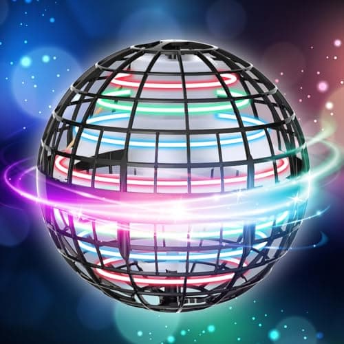 Image of 2024 Mini Drone - Hover Ball Orb with RGB Lights, Magic Flying Space UFO Gifts for Kids Adults, Indoor/Outdoor (Grey)