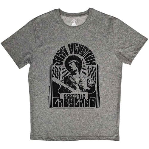 Image of Jimi Hendrix T Shirt Electric Ladyland Mono Logo Official Unisex Grey M