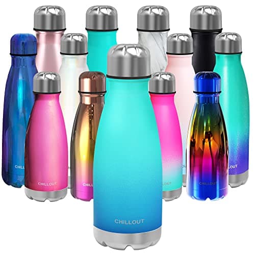 Image of CHILLOUT LIFE Stainless Steel Water Bottle for Kids School: 12 oz Double Wall Insulated Cola Bottle Shape for Cold and Warm Drinks, BPA Free Metal Sports Bottle for Boys, Girls & Women