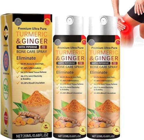 Image of Joint & Bone Therapy Turmeric Ginger Treatment Spray, Turmeric Joint Pain Relief Spray, Turmeric Ginger Bone Therapy Spray, Arthritis Relief Spray, for Women Men (2Pcs)