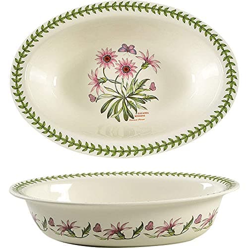 Image of Portmeirion x Botanic Garden Oval Pie Dish - Elegant Porcelain Pie Dish, Suitable for Baking, Serving Pies, Tarts, Quiches, or Desserts, Durable and Stylish for Everyday Use or Entertaining