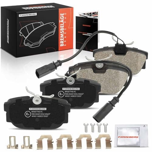 Image of Frankberg Brake Pad Set incl. 4x Pads Rear Compatible with Transporter IV 70B 70C 70J 70K 7DB 7DC 7DJ 7DK 70A 70H 7DA 7DH Replace# 7D0698451D, 7D0698451