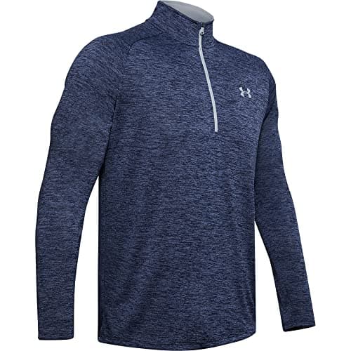 Image of Under Armour Men's Tech 2.0 1/2 Zip Versatile Warm Up Light and Breathable Zip Up Top for Working Out, Blue (Blue Ink 497/Mod Grey), M