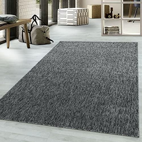 Image of viceroy bedding NIZZA Modern Rugs Living Room Carpet Mat For Bedroom Large Area Rug Hallway Kitchen Extra Large Size Short Pile Flat Weave (120cm x 170cm (4ft x 5.6ft), Grey)