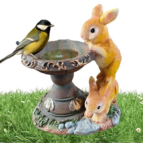 Image of Générique Garden Rabbit Statue – Solar Animal Statue for Outdoors, Resin Cartoon Animal Crafts for Terrace, Cottage, Spring, Garden, Flowerbed, Landscape Decoration