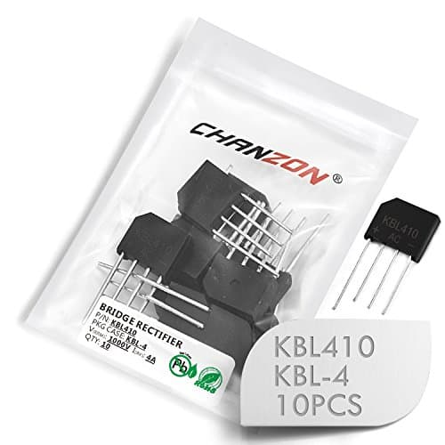 Image of (Pack of 10 Pieces) Chanzon KBL410 Bridge Rectifier Diode 4A 1000V KBL-4 (SIP-4) Single Phase Full Wave 4 Amp 1000 Volt Electronic Silicon Diodes