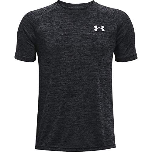 Image of Under Armour Boys Ua Tech 2.0 Breathable And Comfortable Sports T-shirt, Short-sleeved Quick-drying Gym Clothes For, Black, S EU