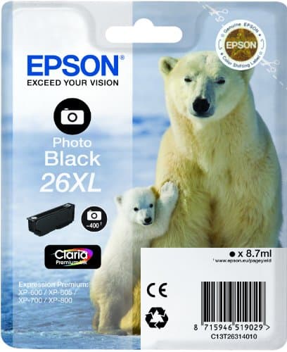 Image of Epson 26XL - XL size - photo black - original - ink cartridge