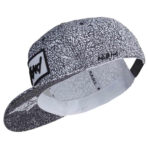 Image of Nebelkind Snapback Cap Men Women Lines, OneSize, Basecap Cap, Size Adjustable, Unisex, Trendy, Streetwear Style, Baseball Cap with Straight Peak, Retro Black-White