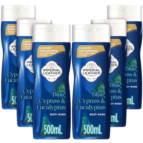 Image of Imperial Leather Blue Cypress & Eucalyptus Invigorating Body Wash Shower Gel Signature Oil Blend, Creamy Lather, Gentle Skin Care, Bulk Buy, Pack of 6x500ml