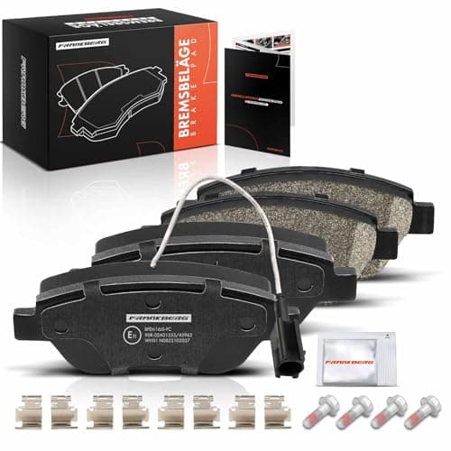 Image of Frankberg Brake Pad Set incl. 4x Pads Front Compatible with 500 312 Idea 350 Grande Punto 199 mito 955 Bravo II 198 Replace# 71772224,71754802