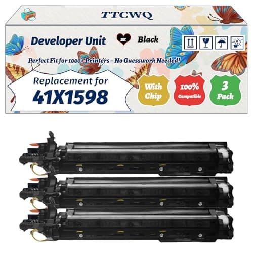 Image of Compatible for Lexmark 41X1598 Developer Unit Work for Lexmark CS921de CX921DE CX923DXE CS923DE CX922DE Printers, with Chip, High Yield 300000 Pages, High-Definition Printing (3 Pack Black)