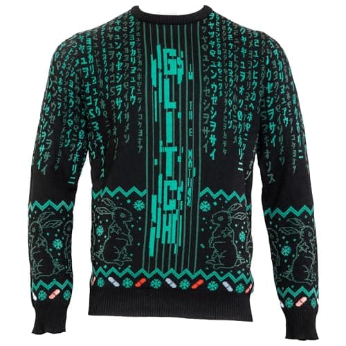 Image of Numskull Official The Matrix Unisex Knitted Christmas Jumper, 2X-Large - Ugly Novelty Christmas Sweater Gift