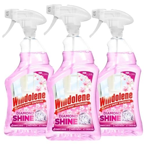 Image of Windolene Diamond Shine Window & Glass Spray Window Cleaner Pink 750ml Bulk Buy 3-Pack