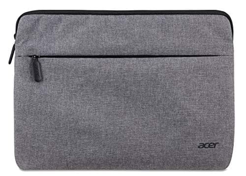 Image of Acer Protective Sleeve for up to 11.6 Inch Notebooks and Tablets: Universal Protective Sleeve/Water Resistant Outer Material/Protects Against Dirt and Bumps/Extra Front Pocket/Light Grey
