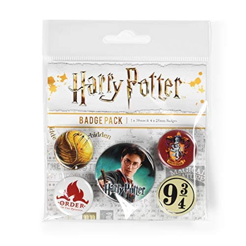 Image of Pyramid International BP80486 Harry Potter Gryffindor Badge, Multi-Colour, 1x38 mm & 4x25 mm