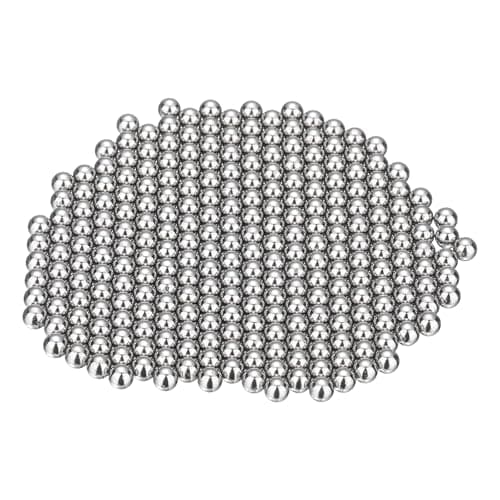 Image of M METERXITY 200-Pack Stainless Steel Bearing Balls, 4mm G100 Metal Precision Balls for Paint Mixing/Bicycle Bearing/DIY Crafts