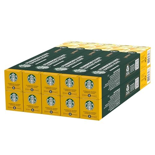 Image of STARBUCKS Blonde Espresso Roast by Nespresso, Blonde Roast, Coffee Capsules 10 x 10 (100 Capsules)