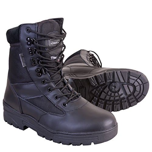 Image of Kombat UK Men's Half Leather / Half Nylon Patrol Boots 6, Black, Size 6