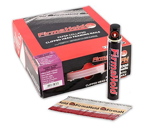 Image of Firmahold Galv 50mm x 2.8 Collated Nails CFGT50G - 3,300 Nails and 3 Gas Cells 1st Fix Paslode,Quickload, NailFire