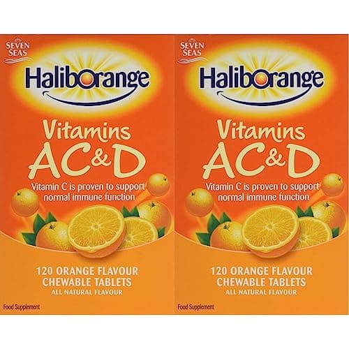 Image of Haliborange Kids A, C and D Orange Tablets 120 (Pack of 2)