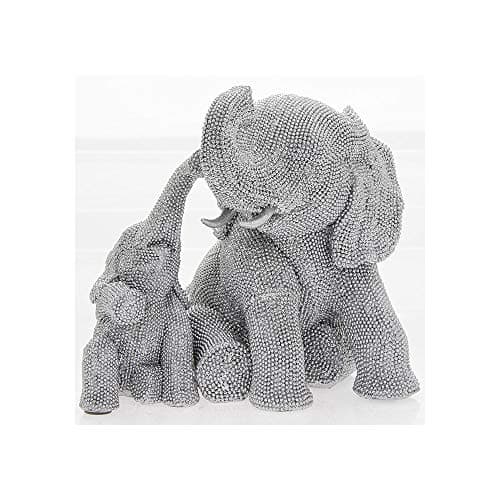 Image of Lesser & Pavey Silver Art Elephant Ornament Animal Statue Figurine Home