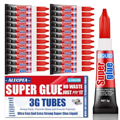Image of 3g (24 Pack), Super Glue Liquid, All Purpose, Fast Setting, Ideal for Metal, Ceramics, Leather & More