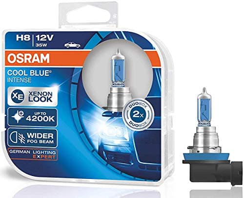 Image of OSRAM COOL BLUE INTENSE H8, halogen headlamp, 64212CBI-HCB, 12 V passenger car, duobox (2 units)
