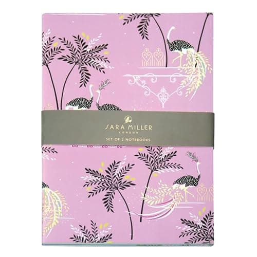 Image of Portico Designs Ltd Sara Miller Savannah Set of 2 A5 Slim Notebooks, Lined Pages