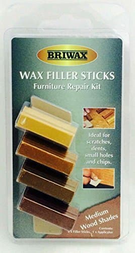 Image of Briwax Wax Stick Filler Original Natural Bees Beeswax Waxing Wood Furniture Repair Repairing Bar - Medium Shades