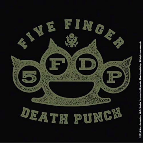 Image of Five Finger Death Punch Coaster Brass Knuckles Official Cork single drink One Size