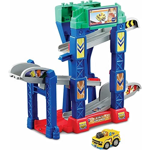 Image of VTech 556503 Toot Drivers 4-in-1 Raceway, Toy Car racing Track for Boys and Girls, Car Tracks for Kids with Lights and Sounds, Musical Toy Race Track for Children Aged 1 to 5 Years, English Version