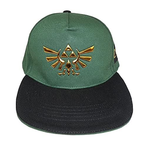 Image of Fashion UK Legend of Zelda Men's Snapback Cap Triforce Logo One Size Adjustable Colour Green, 195058
