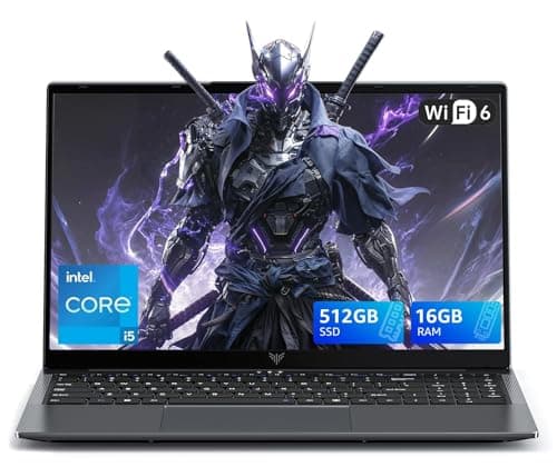 Image of Tivique 15.6 inch Gaming Laptop with 12th Core i5-12600H Processor up to 4.50 GHz (Beat Ryzen 7 6800H) 12C(4P+8E)/16T - 16GB RAM DDR4*2 + 512GB M.2 PCIe 3.0 SSD, 1080P FHD,BT5.2, USB3.2, Type-C,WiFi 6