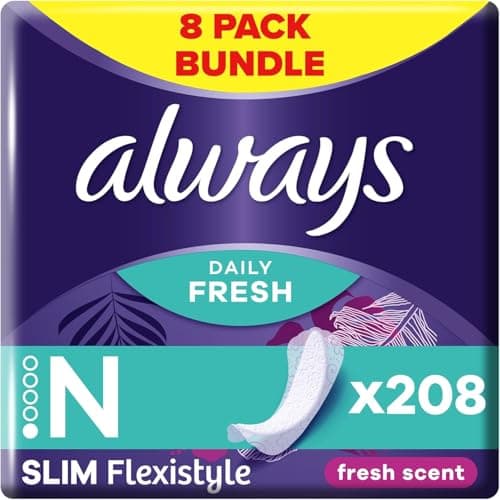 Image of Always Daily Fresh Slim Flexistyle Normal Panty Liners 26 Liners, Odour Lock, Feel Nothing But Fresh & Protected