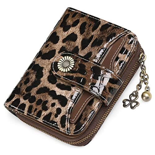 Image of SENDEFN Purses for Women Genuine Leather Small Bifold Compact Womens Wallet with RFID Protection
