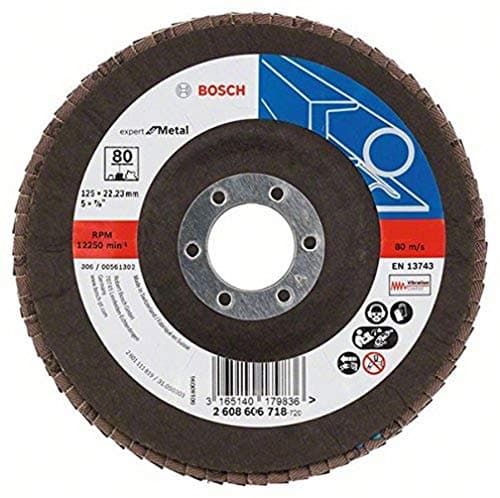 Image of Bosch Flap Disc X551 'Expert for Metal' (Metal, Angled, Ø 125 mm, Grit 80, Accessories Angle Grinder)